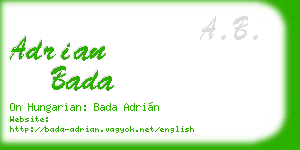 adrian bada business card